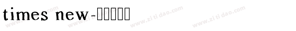 times new字体转换